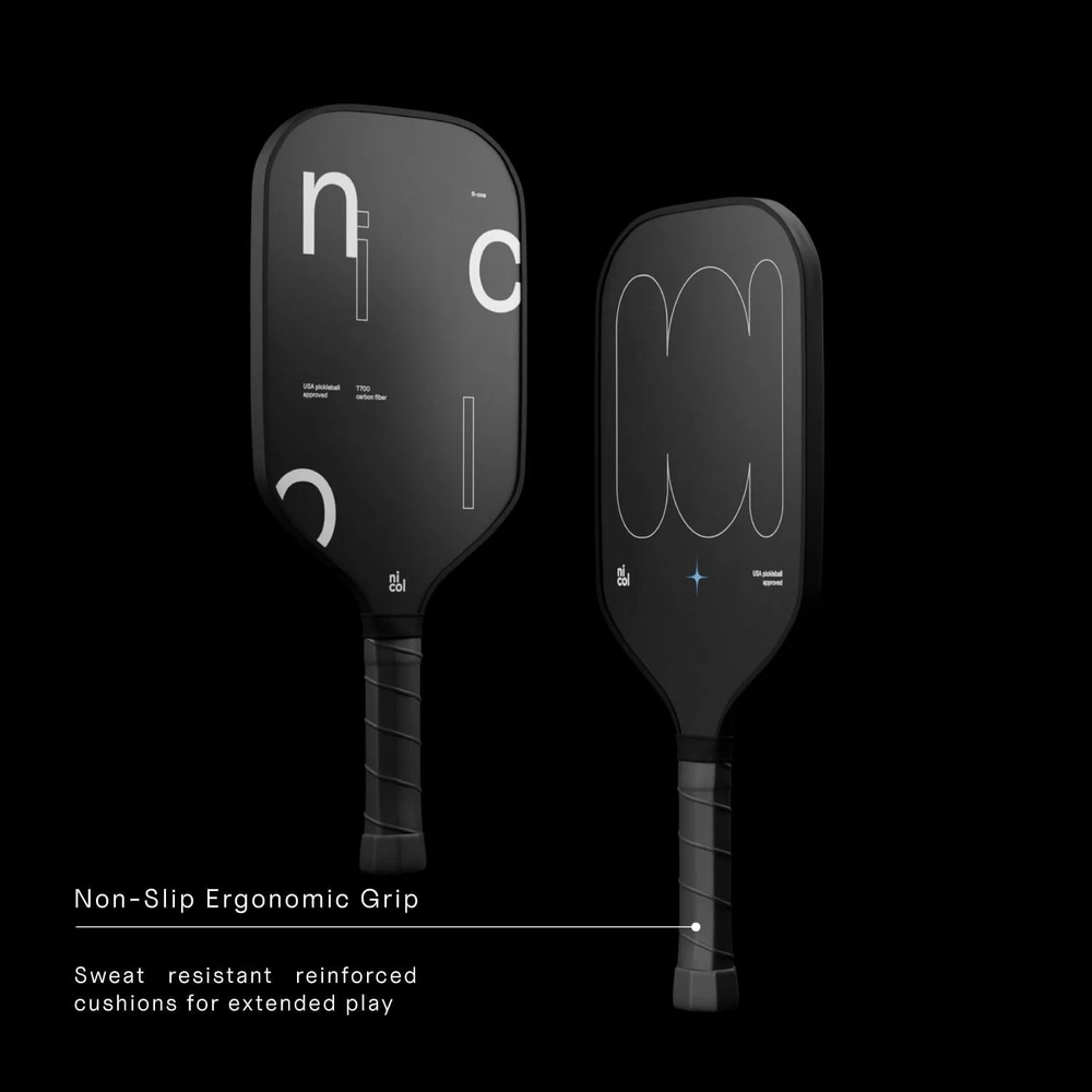 Elongated Carbon Fiber Pickleball Paddle R-One with Long Handle