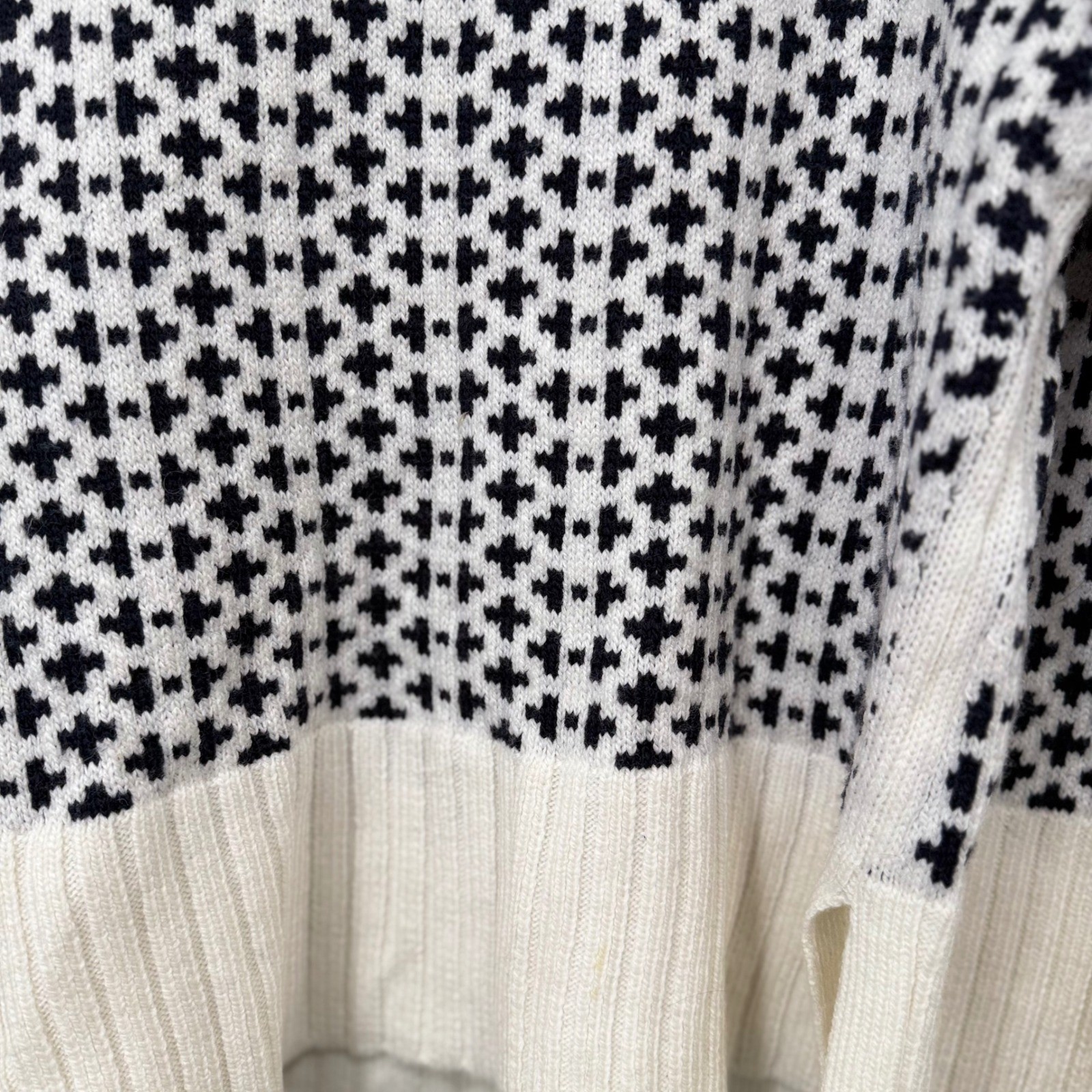 FREE ASSEMBLY Womens Geometric Pattern Turtleneck… - image 2