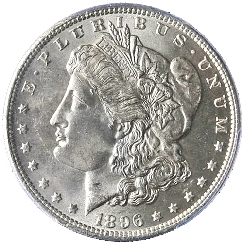 1896-P Morgan Silver Dollar PCGS MS64 Blast White Nice Strike - STOCK