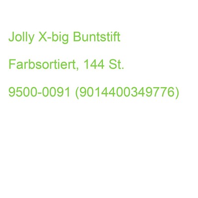 Jolly X-big Buntstift Farbsortiert, 144 St. 9500-0091 (9014400349776)