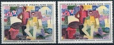 FRANCE STAMP TIMBRE N° 1322 " 14 JUILLET DE LA FRESNAYE SUPERBE VARIETE " NEUFxx