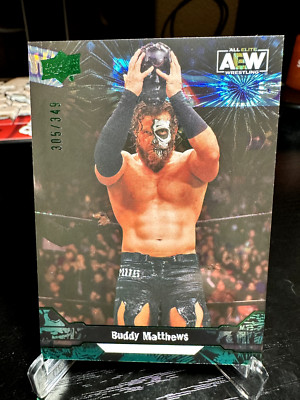 BUDDY MATTHEWS 2023 UPPER DECK AEW GREEN PYRO 305/349