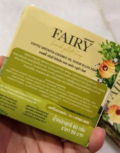 2 X Fairy Exfoliante Gluta Jabón Glutatión Blanqueador Piel Exfoliante Té Verde 60g DHL - Imagen 11 de 12