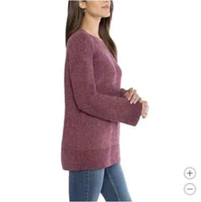 Matty M Womens Size XL Long Sleeves Crewneck Relaxed Fit Soft Chenille Sweater