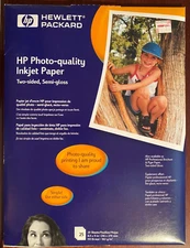 Hewlett Packard HP Photo Quality Inkjet Paper  - 2 Sided - Semi Gloss -25 Sheets