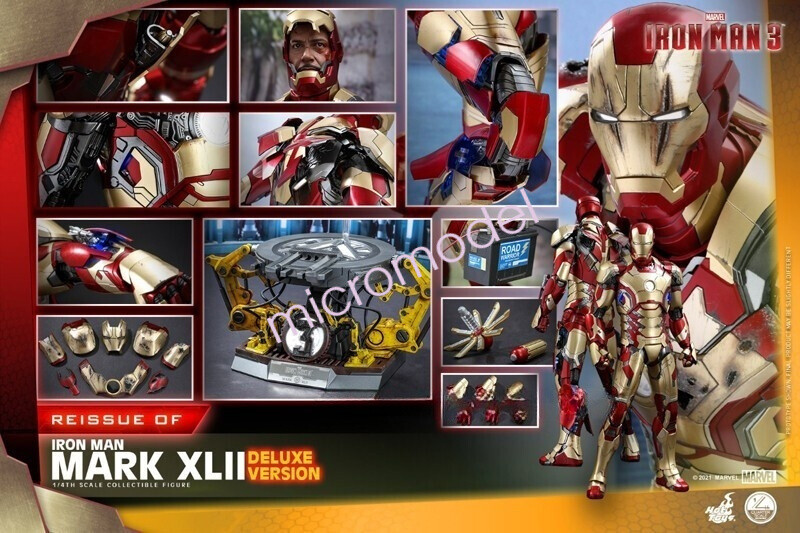 Hot Toys アイアンマン3 マーク42 デラックス版 QS008 Hot Toys QS008 Iron Man 3 Mark XLII 1/4 Scale Action Figure Toy