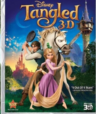 Tangled (2017, 3D Blu-ray, Rg0) Disney, Rapunzel, Mandy Moore, Zachary Levi.