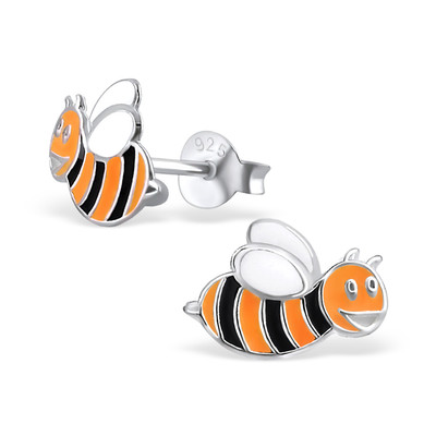925 Sterling Biene Natur süße Ohrstecker Bienenstock Bienenkönigin & Geschenkbox