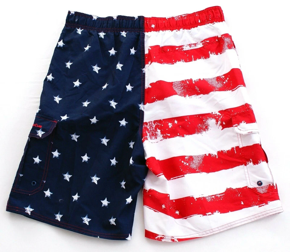 Beverly Hills Polo Club Estrellas y Rayas Calzoncillos Forrados Tabla de Natación Pantalones Cortos Para Hombre Nuevos con Etiquetas Foto 2 de 2