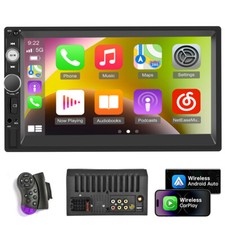 Doppel 2 DIN 7'' Wireless Apple Carplay Autoradio Android Auto USB Bluetooth AUX
