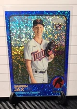 2022 Topps Heritage Griffin Jax Blue Sparkle Chrome Rookie #268