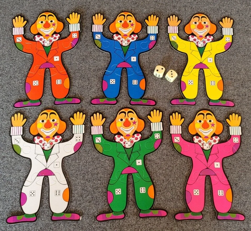 Clowns Puzzle Game Body  #MF-001 Paper Products Hong Kong Vintage - Image 3 of 4