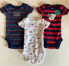 Infant Baby 3Pk One Piece Creepers outfit NEW Preemies fits up to 6 lbs