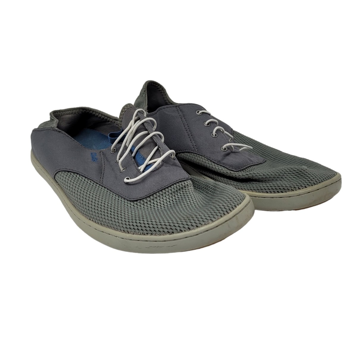 Olukai Mens size 10.5 Nohea Moku gray no tie boat shoes  display picture 3
