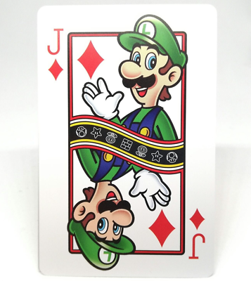 Luigi Diamond J Super Mario Bros World playing CARD trump CLUB