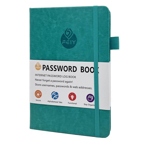 Password Book Hardcover Journal Notebook Internet Address & Password Organizer - Picture 2 of 22