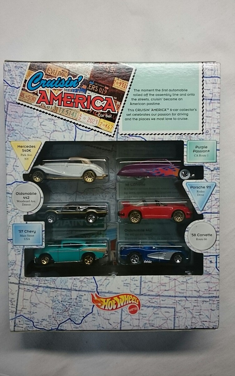 Hot Wheels Cruisin' America ミニカーセット HOT WHEELS CRUISIN AMERICA SET OF 6 CARS 1996 TARGET EXCLUSIVE DIE