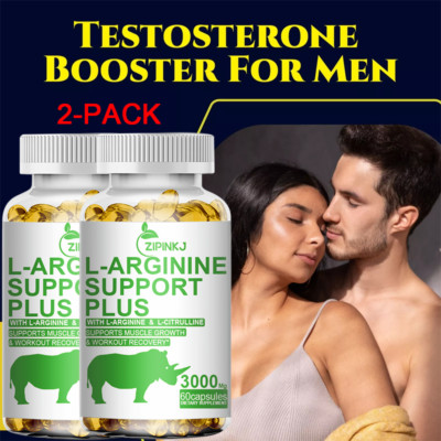 L-Arginine 3000 MG, Extra Strength Nitric Oxide & Circulation Boost, 120 Pills