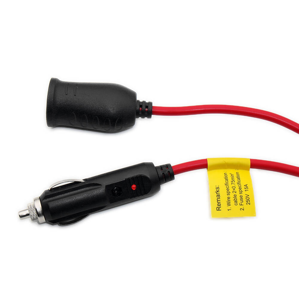 12V Cigarette Lighter Extension Cord Cable 12 FT Heavy Duty DC Power Socket  Plug