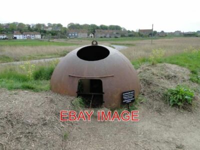 PHOTO  ALLAN WILLIAMS TURRET ON THE SEA BANK AT CLEY 2ND WW PILLBOX FORMED BY A