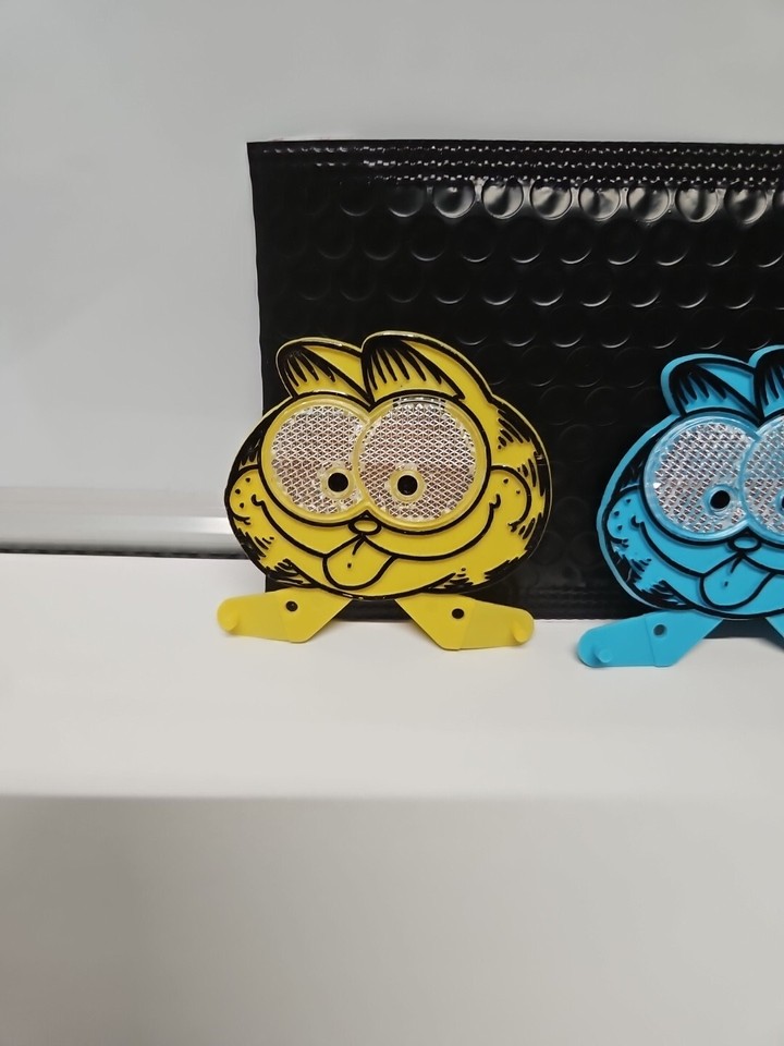 3 Vintage 1978 KELLOGG'S GARFIELD Cereal Blue Bike Spoke Reflector eBay