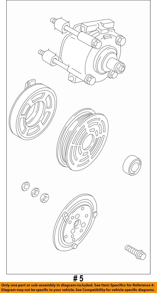 Compressor AC usado serve para: 2002 Ford Crown victoria grau C - Imagem 4 de 4