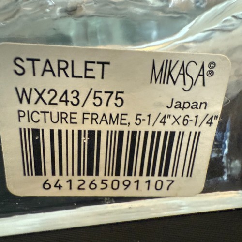 Mikasa Lead Crystal Self-Standing 9” x 7” Starlet Picture Frame 5”x6” Image - Picture 4 of 4