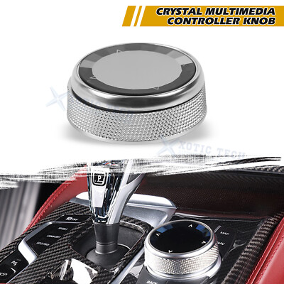 Crystal IDrive Multi-Media Control w/5 Button Knob Cover For BMW 3 4 5 Series