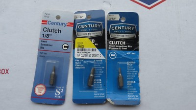 1/8'' 3/16''  3/32''  Century Tool  lot of three Cobalt Drill Bits FREE SHIPPING!!