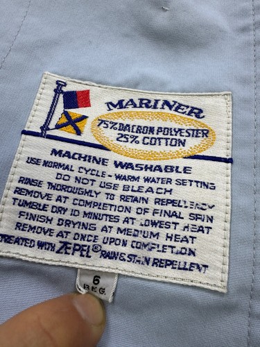 Misty Harbor Trench Coat Women 6 Mariner Light Blue Belted Rain Jacket Vtg USA - Picture 4 of 13
