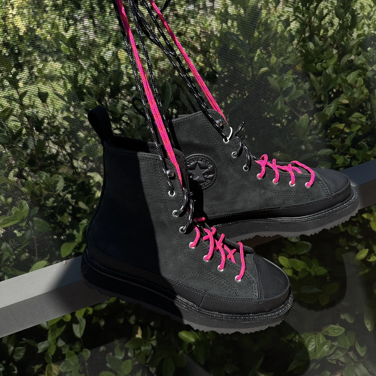 Black lace up converse boots outlet