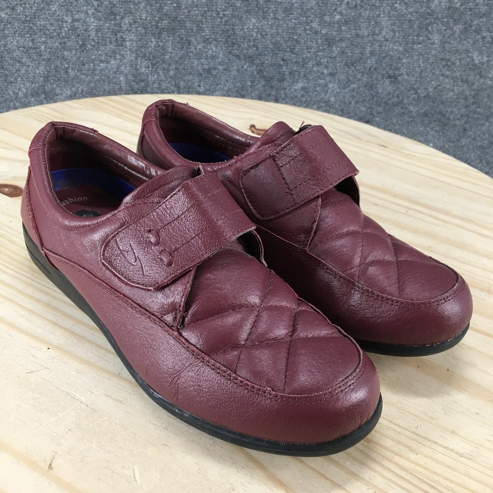 Dr. Scholls Shoes Womens 8 M Double Air Pilo Loafers Burgundy Quilted Low E68-14 - Image 3 of 4