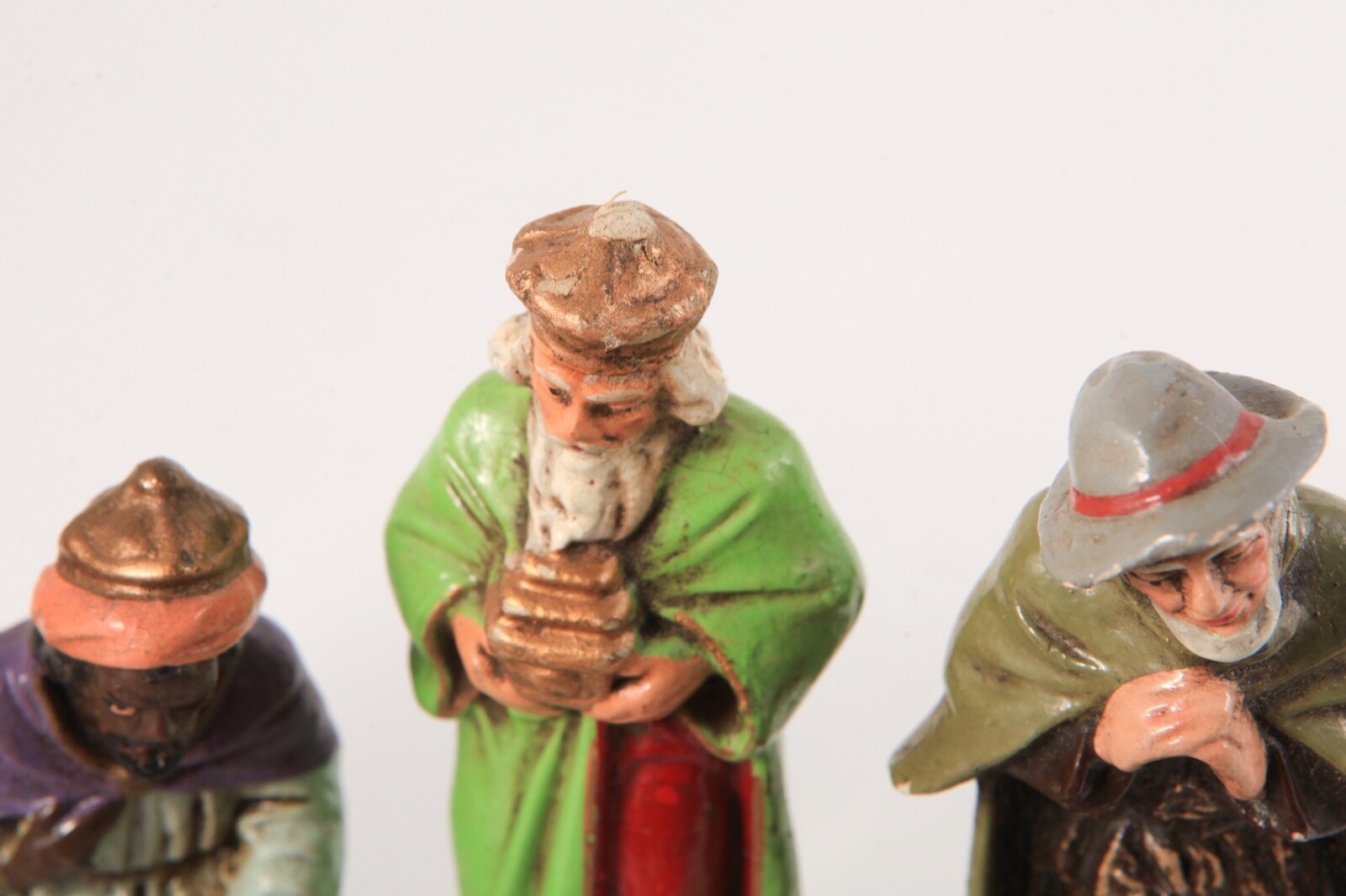 Vintage Nativity Creche Figures Paper Mache Hand Painted 1950’s West