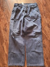 CARHARTT B11 MDT WORKWEAR CARPENTER PANTS BLUE NAVY ORIGINAL DUNGAREE FIT...