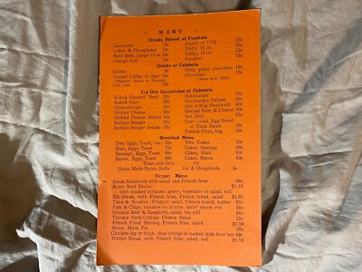 Substance Menu Wall Drug Restaurant Menu South Dakota Vintage 1959 1950's Vtg | eBay