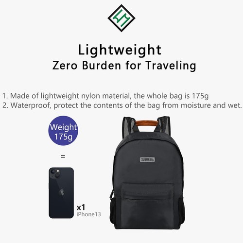 Packable Backpack- Foldable Lightweight Hiking Daypack for Men Women 15L Ultr... - Picture 4 of 8