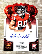 2013 Panini Crown Royale Levine Toilolo #162 Rookie Auto RC RED **27/49**