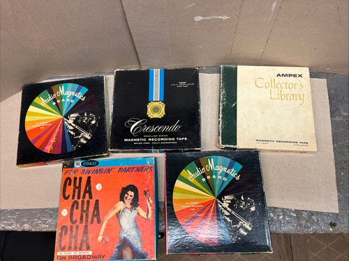( 5 )   VINTAGE 7” REEL TO REEL TAPES  ( USED )