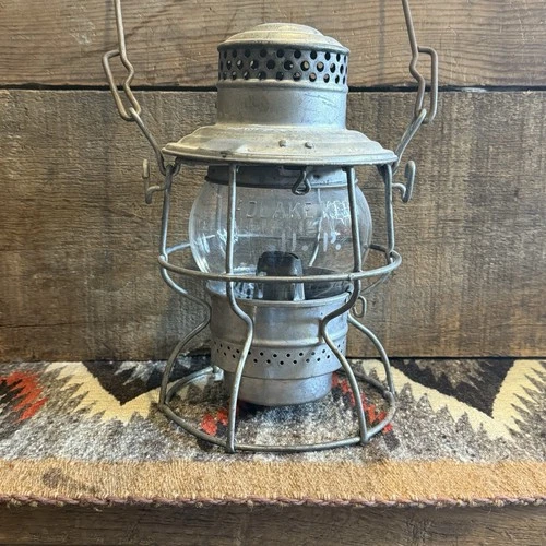 Vintage Adlake Kero Union Pacific U.P. Railroad Lantern Etched Glass Railway