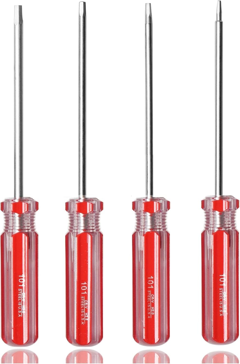 Hex Driver Set 1.5mm 2.0mm 2.5mm 3.0mm, 4PCS Allen Wrench Transparent
