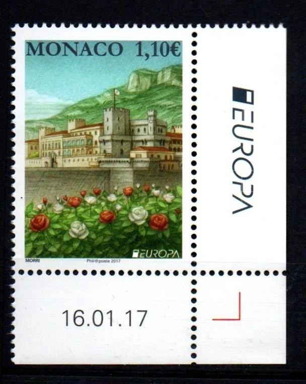 MONACO N° 3089 DE 2017 CHATEAU EUROPA NEUF** COIN DATE - Photo 1/1
