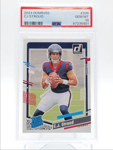 C.J. STROUD 2023 DONRUSS RATED ROOKIE FOOTBALL TEXANS A RC PSA 10 Q4320