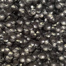 5mm Cup Sequins Gray Transparent Glossy Matte Duo Reversible Made in USA
