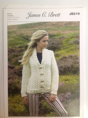 James Brett Strickmuster Broschüren Doppelstrick Super Chunky 4-fädig Aran Neu
