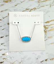 NEW Kendra Scott Elisa Silver Necklace in Turquoise