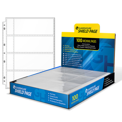 Guardhouse Shield, 4 Pocket Album Currency Pages -100 pk