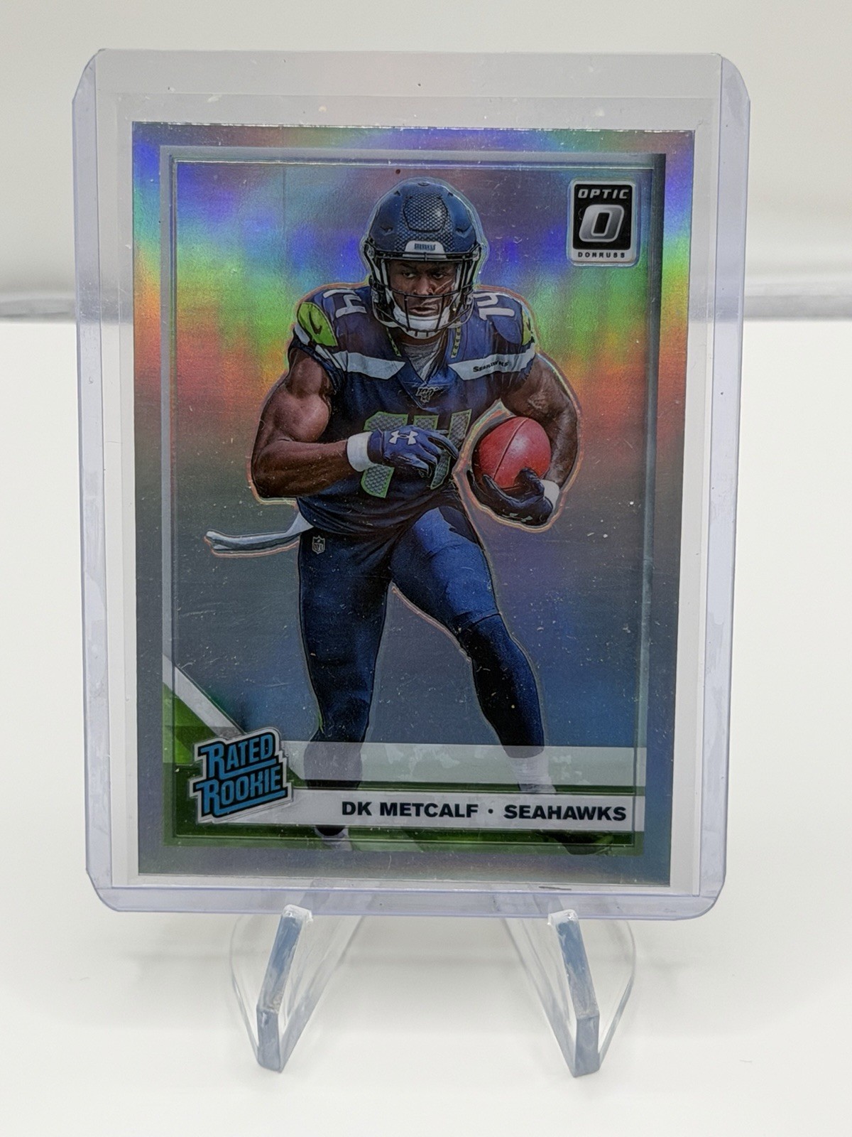 2019 Panini Donruss Optic DK Metcalf Rated Rookie Holo Prizm RC