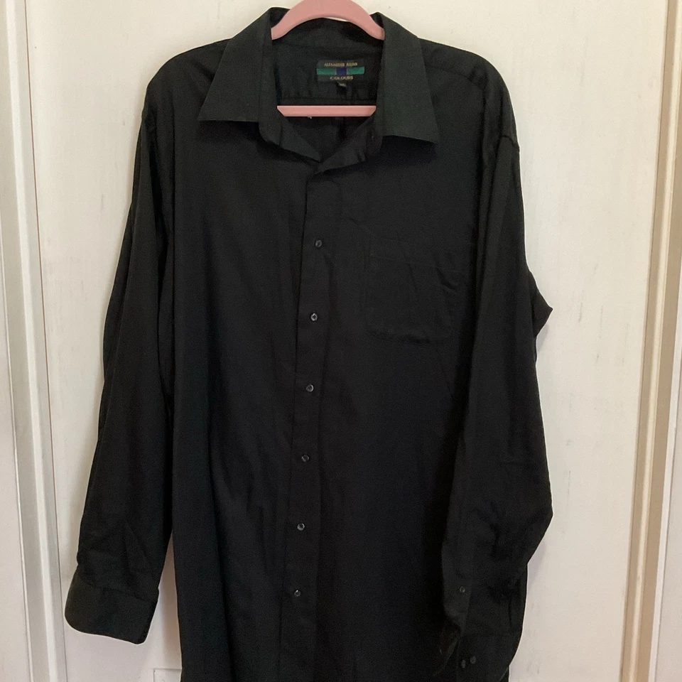 Camisa Hombre Alexander Julian Colores 2XLTall Negra Manga Larga 18, 36-37 Alto Foto 2 de 4