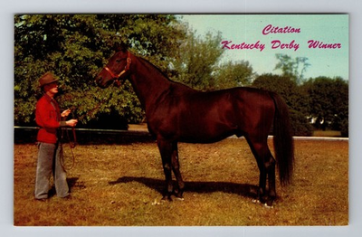#ad KY Kentucky Citation Derby Winner Antique Vintage Souvenir Postcard $0.99