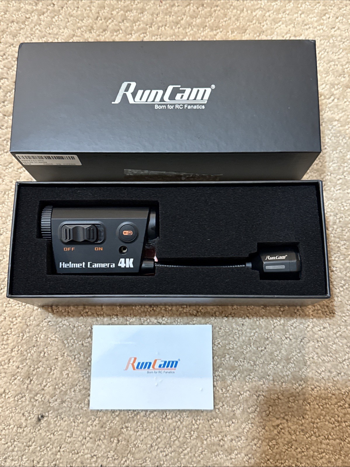 (Open box) RunCam Flex 4K Bendable WiFi Helmet Action Sport Inspection Camera HELMETCAM4K (85.00 USD)